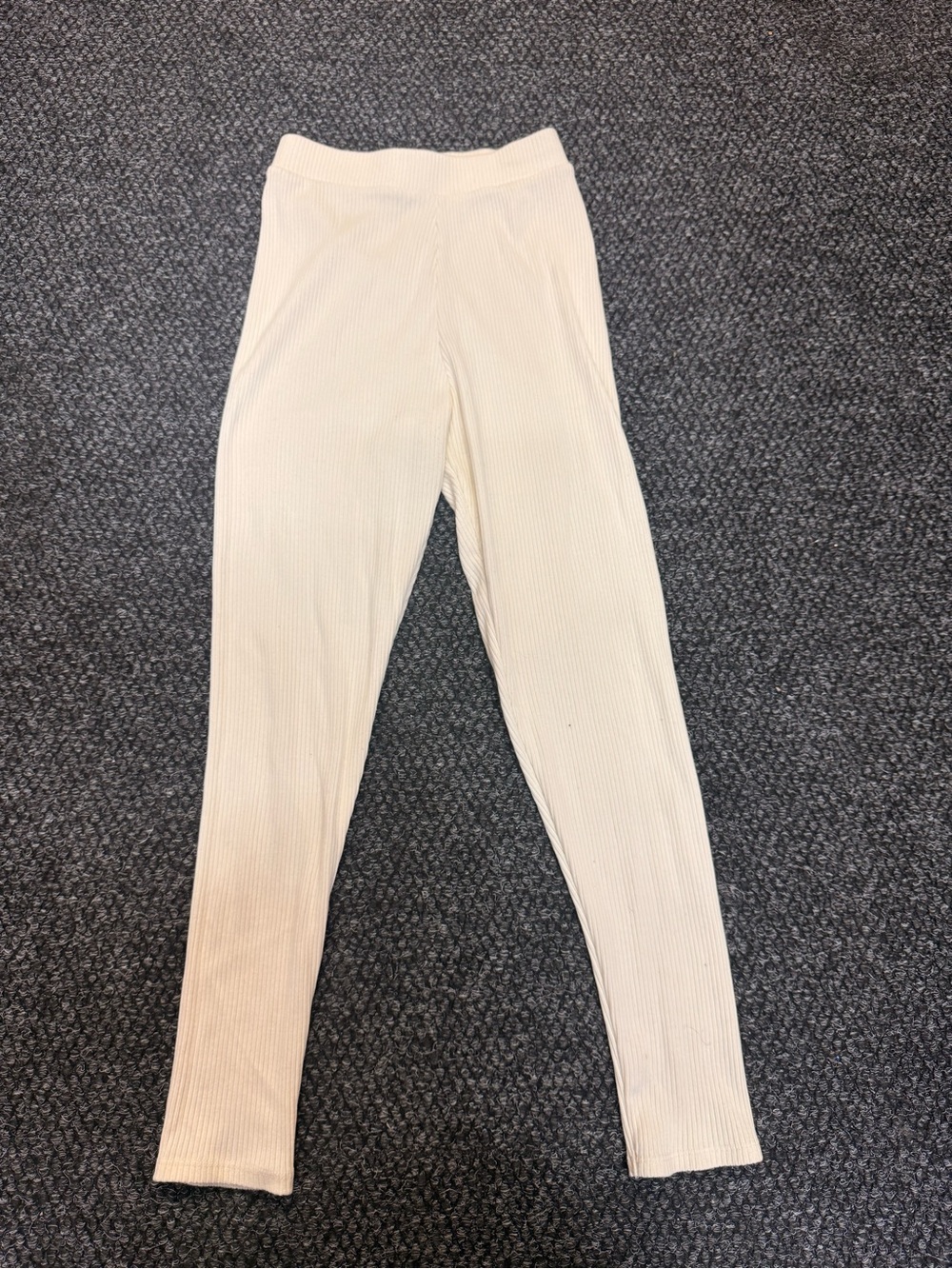 Women’s Ribbed Cream Leggings